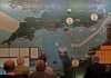The map room at Southwick Park. The map is set for H-Hour, D-Day.